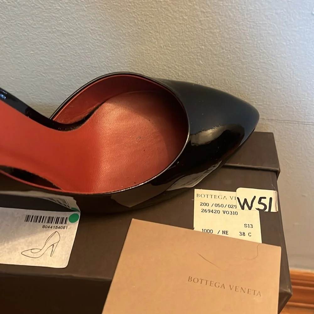 Bottega Veneta Heel shoes Size Italy 38 Original Box Black Patent Leather - Picture 8 of 9